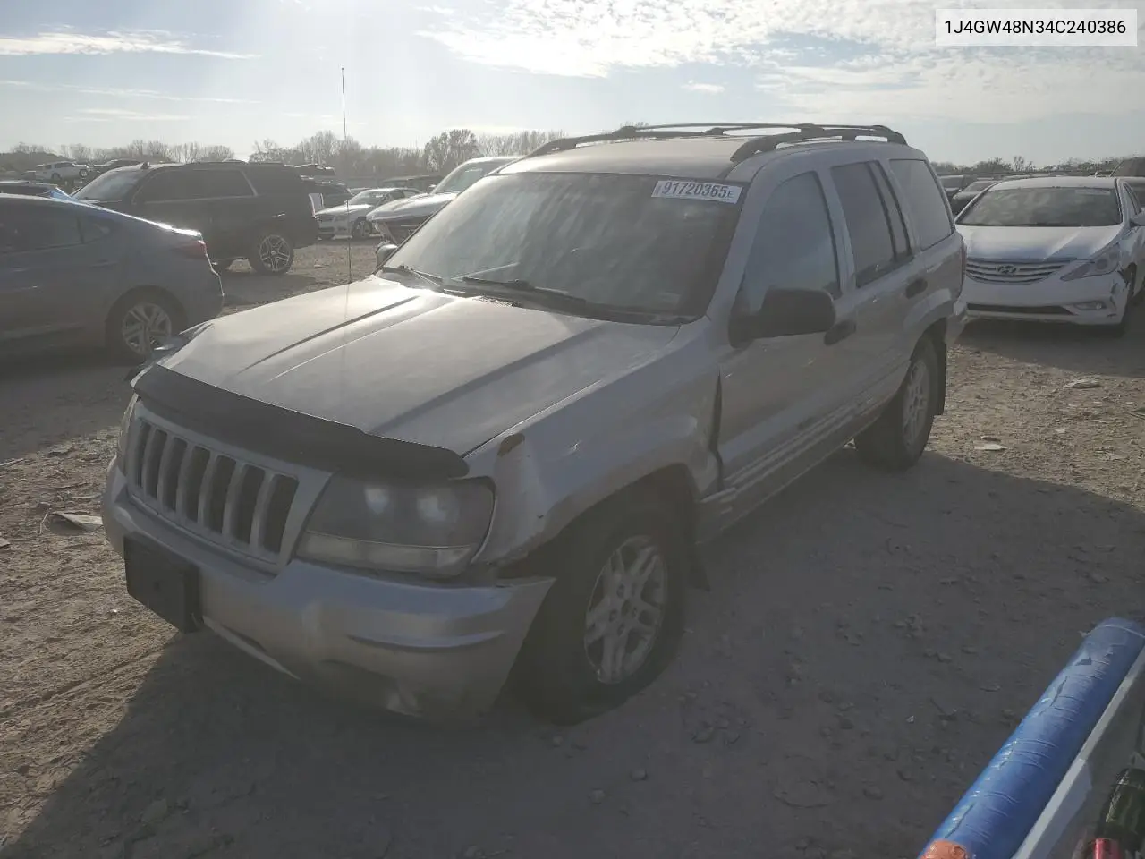 1J4GW48N34C240386 2004 Jeep Grand Cherokee Laredo