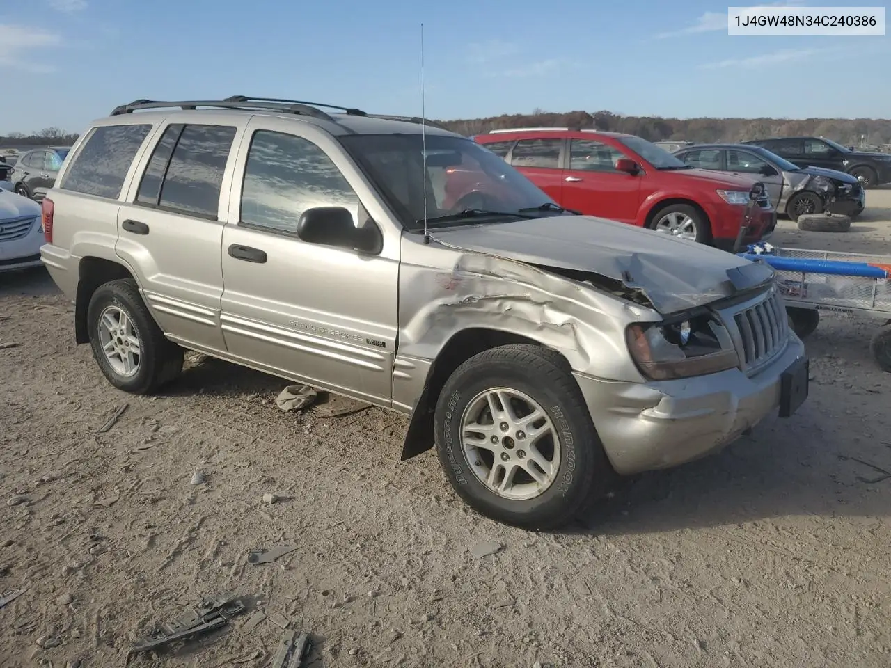 1J4GW48N34C240386 2004 Jeep Grand Cherokee Laredo