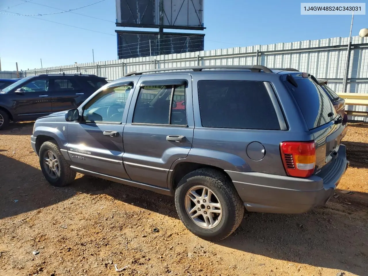 1J4GW48S24C343031 2004 Jeep Grand Cherokee Laredo