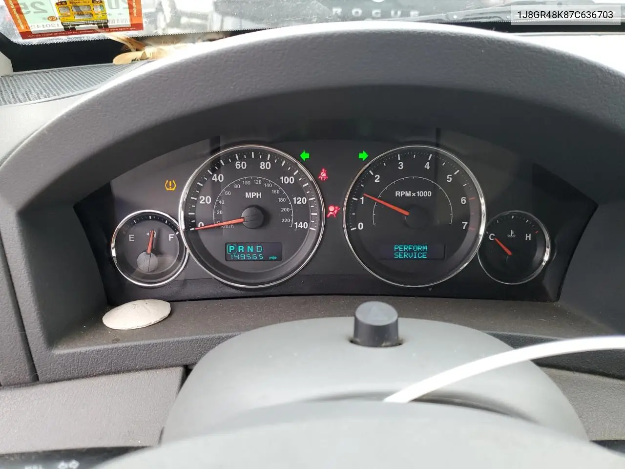 1J8GR48K87C636703 2007 Jeep Grand Cherokee Laredo