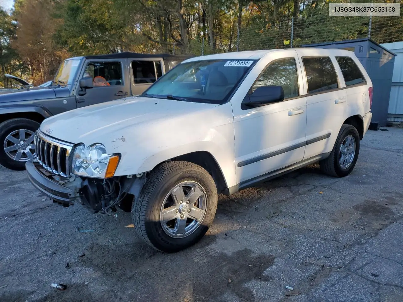 1J8GS48K37C653168 2007 Jeep Grand Cherokee Laredo