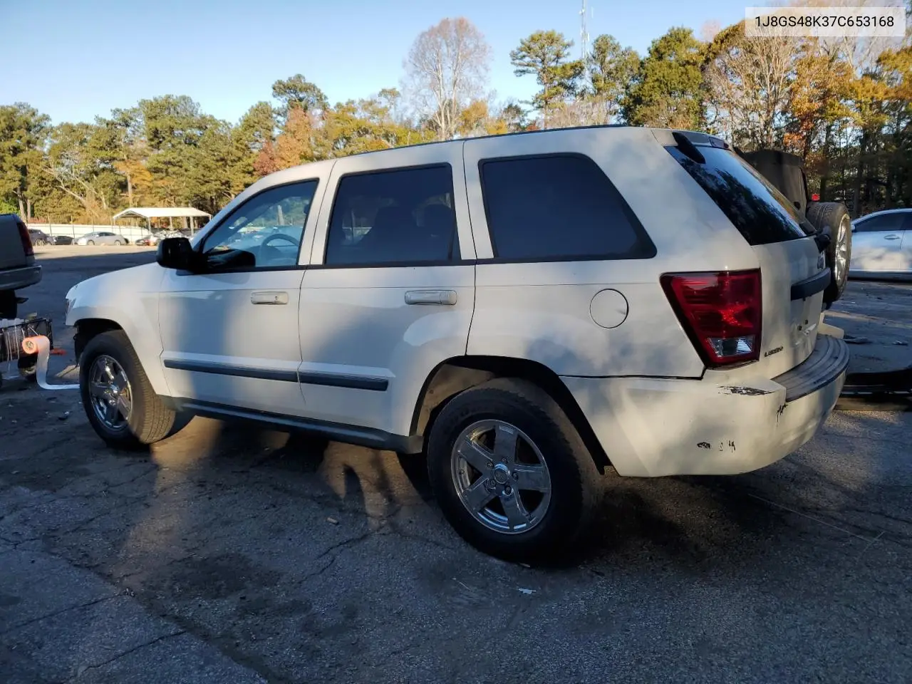 1J8GS48K37C653168 2007 Jeep Grand Cherokee Laredo
