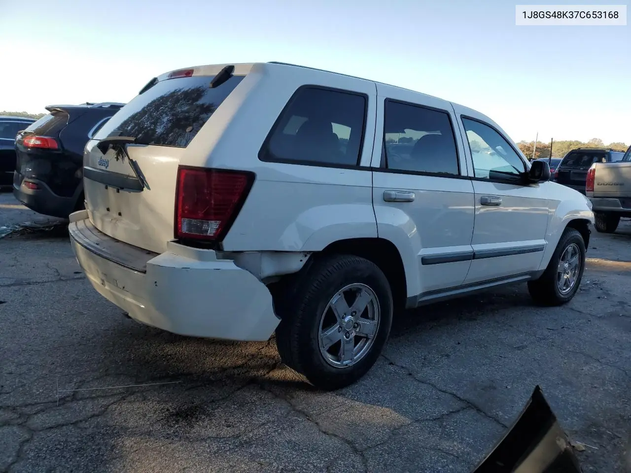 1J8GS48K37C653168 2007 Jeep Grand Cherokee Laredo
