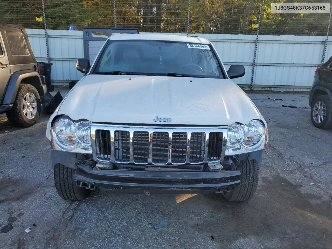 1J8GS48K37C653168 2007 Jeep Grand Cherokee Laredo