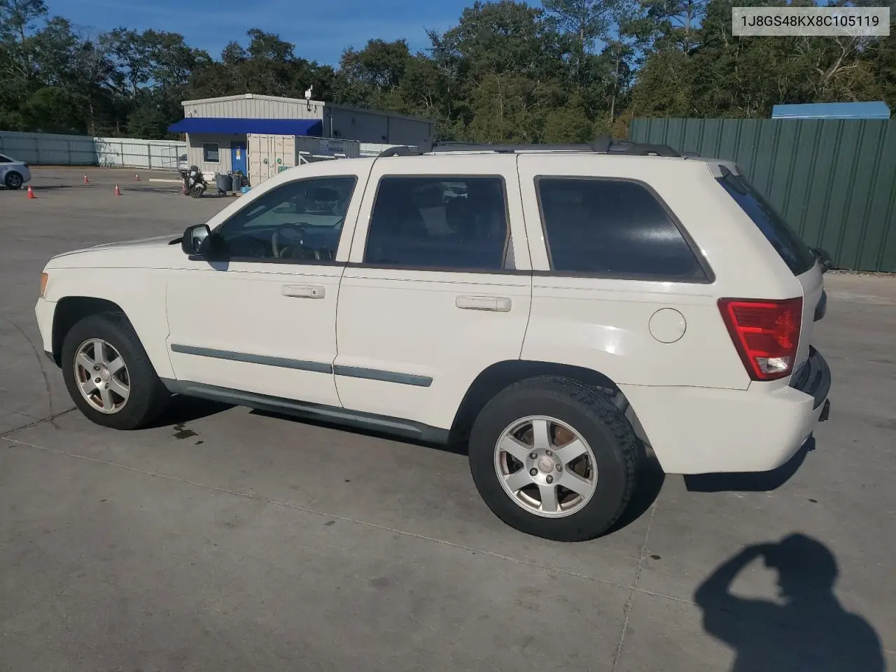 1J8GS48KX8C105119 2008 Jeep Grand Cherokee Laredo