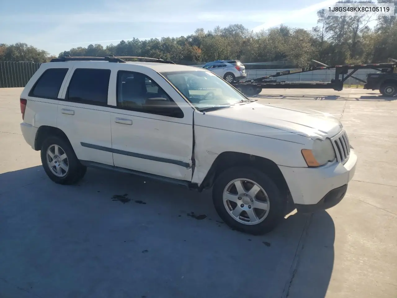 1J8GS48KX8C105119 2008 Jeep Grand Cherokee Laredo