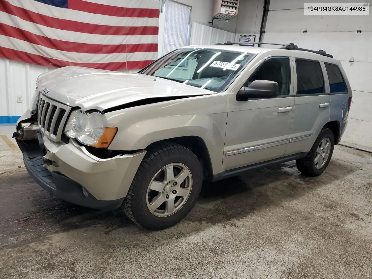 1J4PR4GK8AC144988 2010 Jeep Grand Cherokee Laredo
