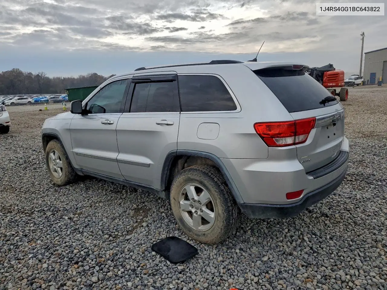 1J4RS4GG1BC643822 2011 Jeep Grand Cherokee Laredo