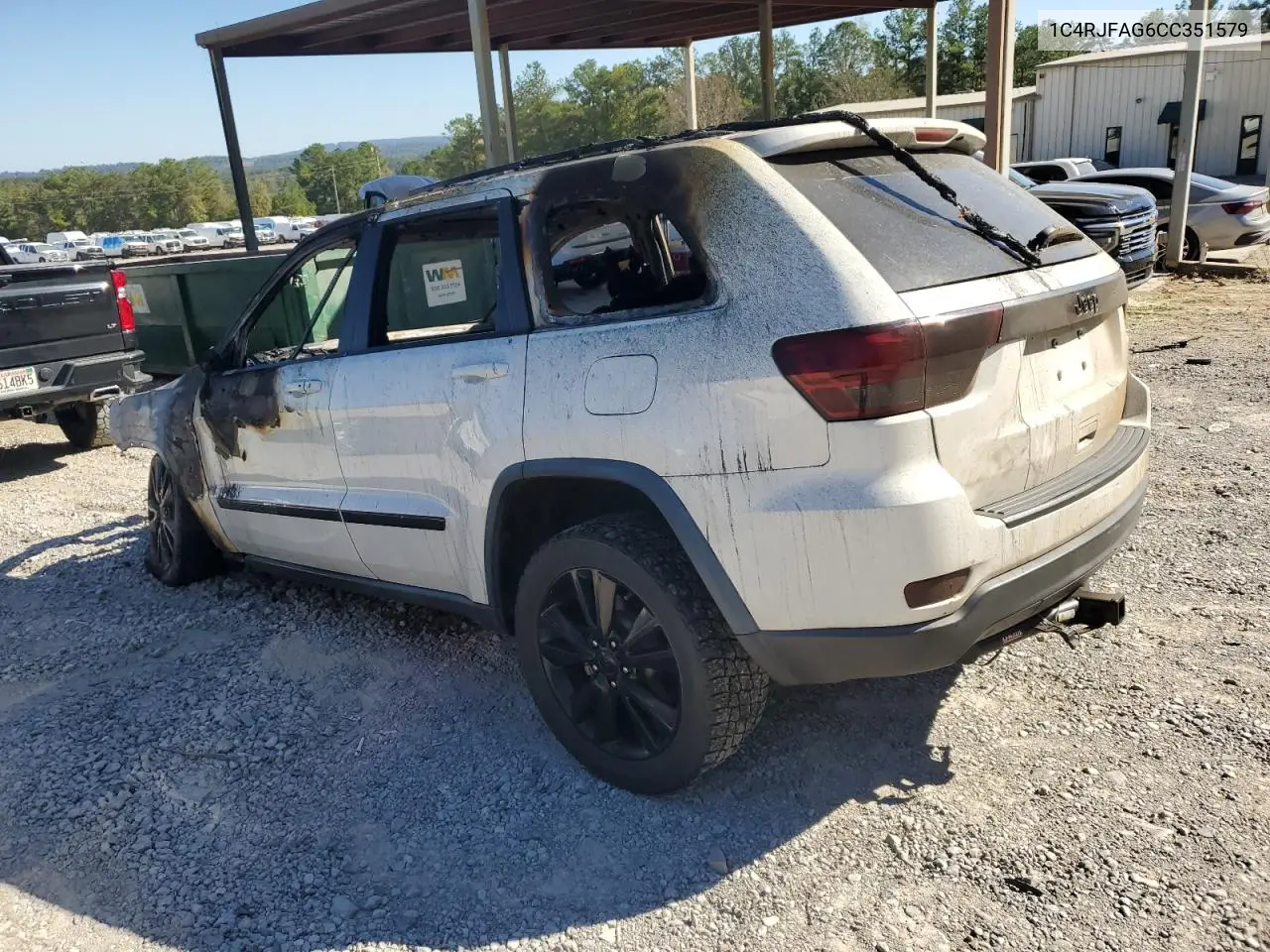 1C4RJFAG6CC351579 2012 Jeep Grand Cherokee Laredo