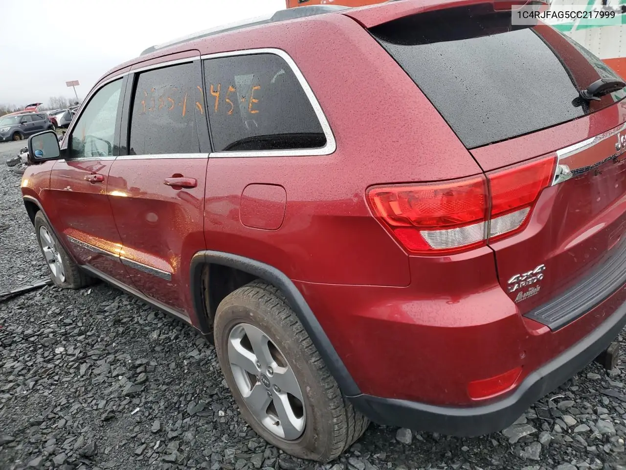1C4RJFAG5CC217999 2012 Jeep Grand Cherokee Laredo