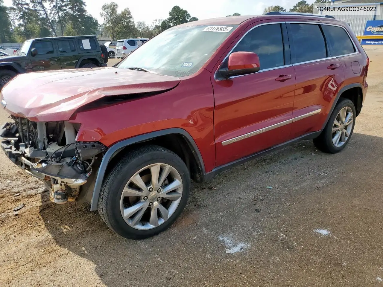 1C4RJFAG9CC346022 2012 Jeep Grand Cherokee Laredo