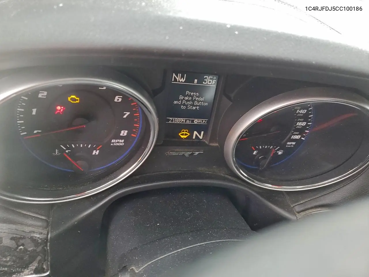 1C4RJFDJ5CC100186 2012 Jeep Grand Cherokee Srt-8
