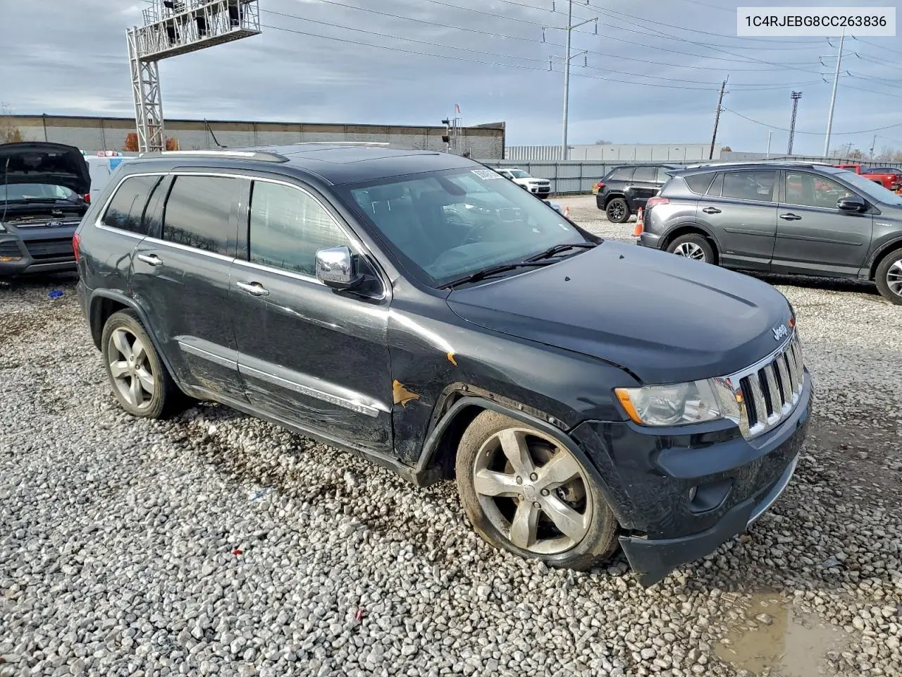1C4RJEBG8CC263836 2012 Jeep Grand Cherokee Limited