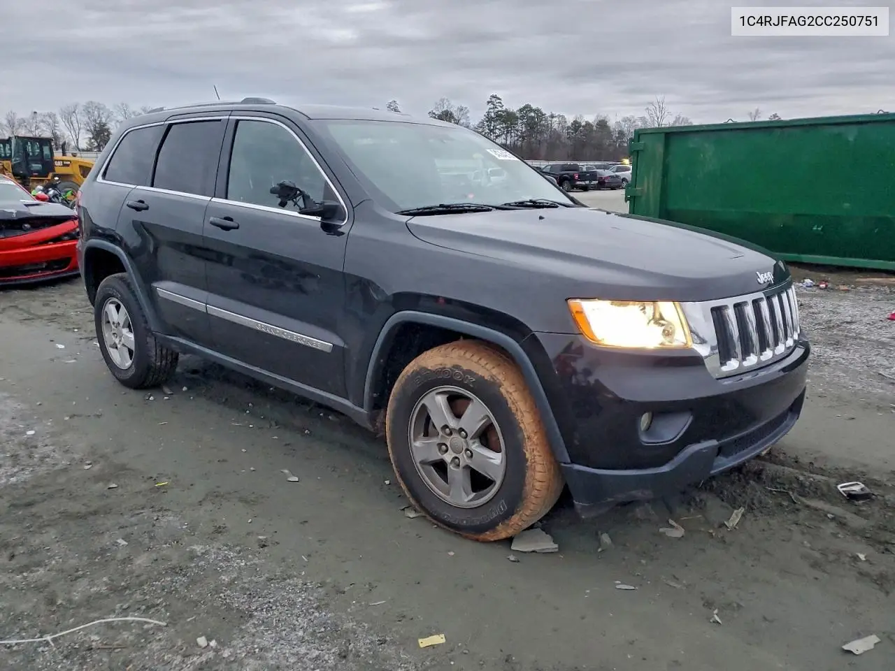 1C4RJFAG2CC250751 2012 Jeep Grand Cherokee Laredo
