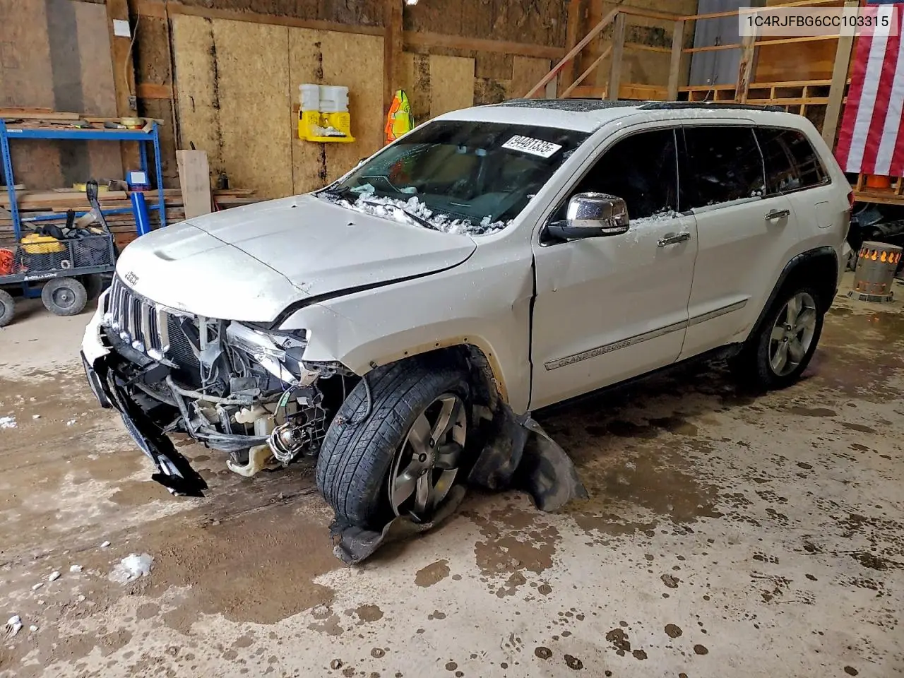 1C4RJFBG6CC103315 2012 Jeep Grand Cherokee Limited