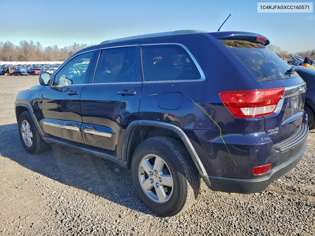 1C4RJFAGXCC160571 2012 Jeep Grand Cherokee Laredo