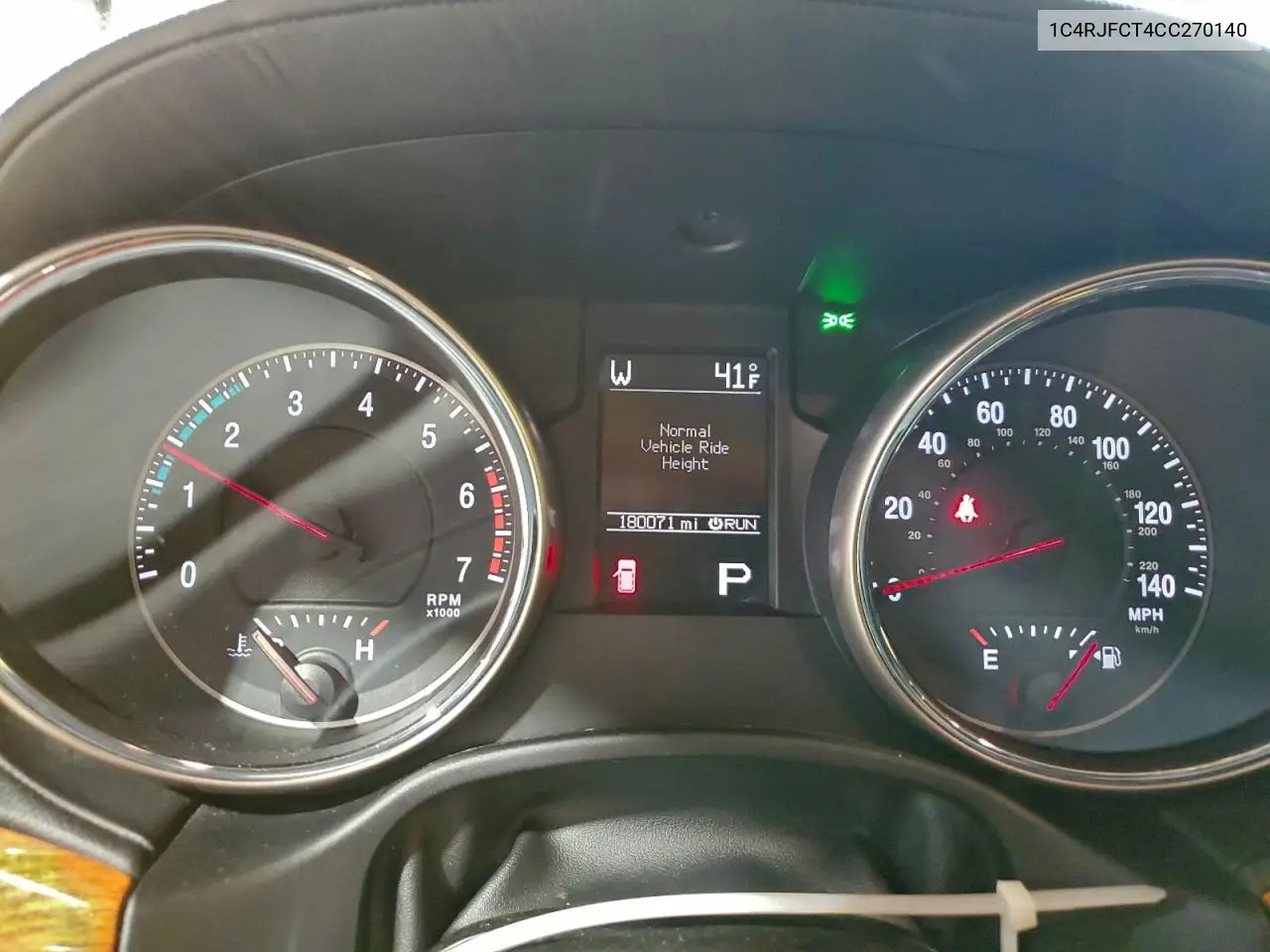 1C4RJFCT4CC270140 2012 Jeep Grand Cherokee Overland
