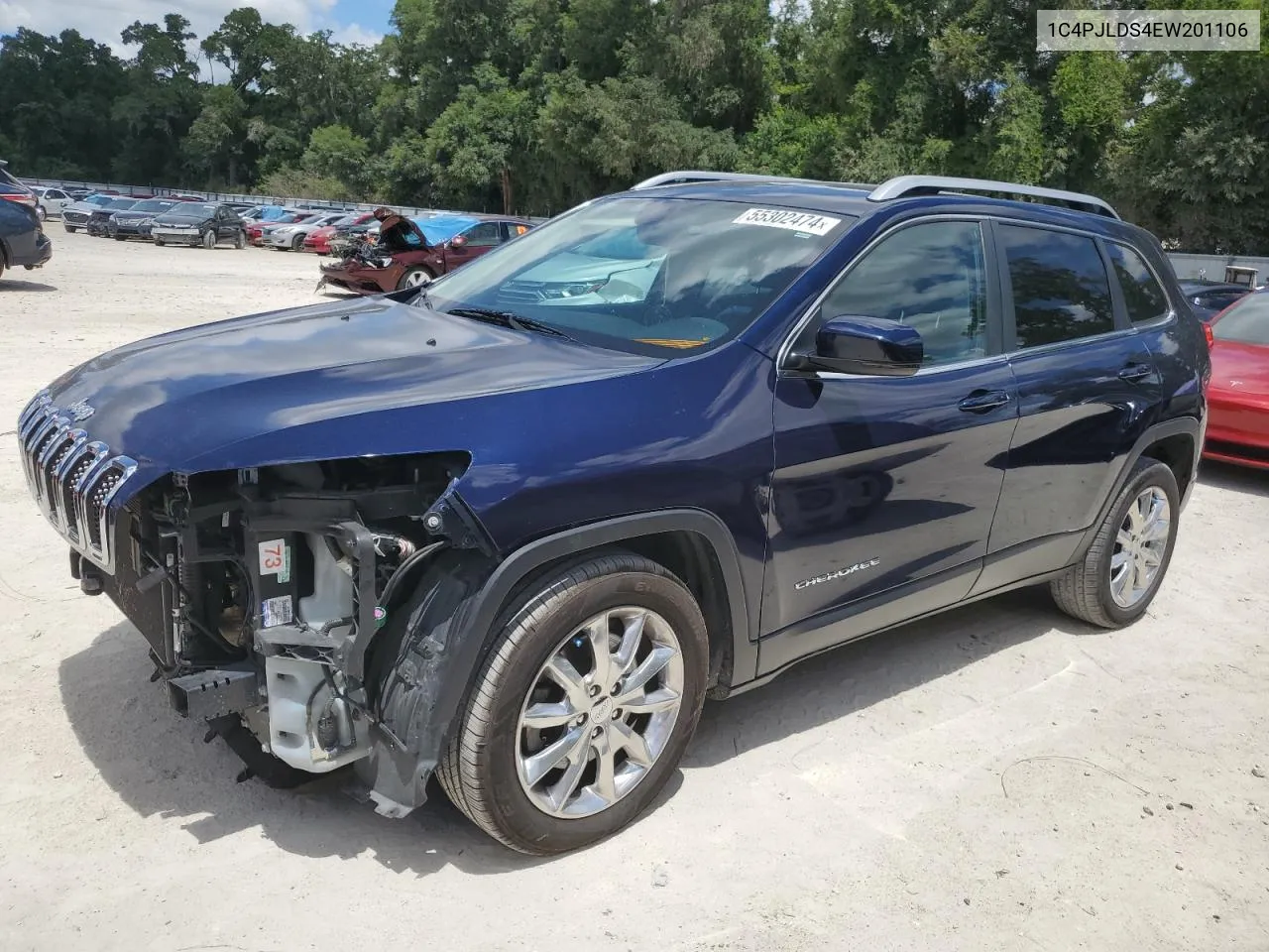 2014 Jeep Cherokee Limited VIN: 1C4PJLDS4EW201106 Lot: 55302474