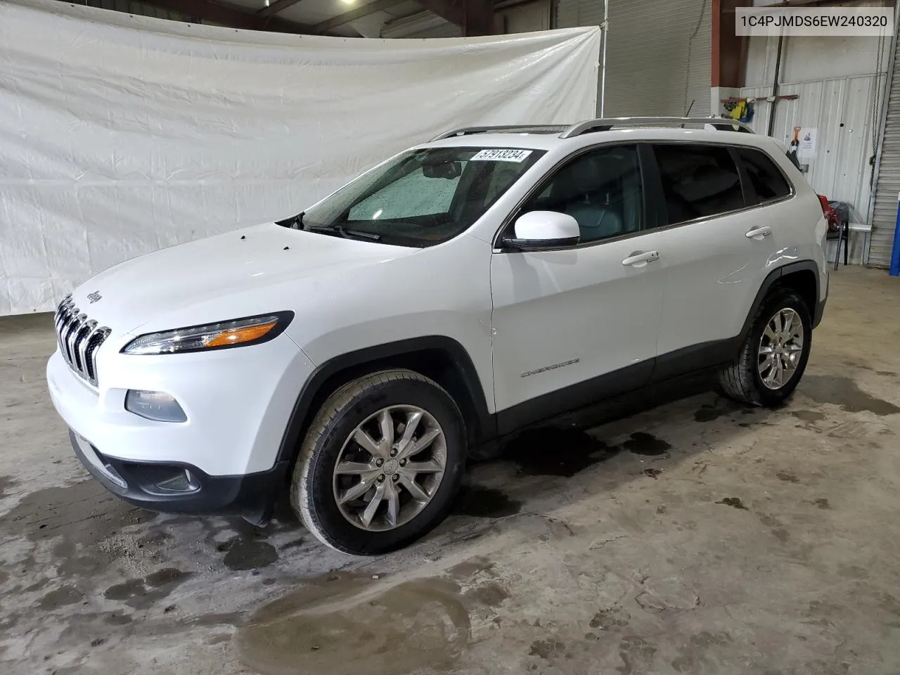 2014 Jeep Cherokee Limited VIN: 1C4PJMDS6EW240320 Lot: 57913234