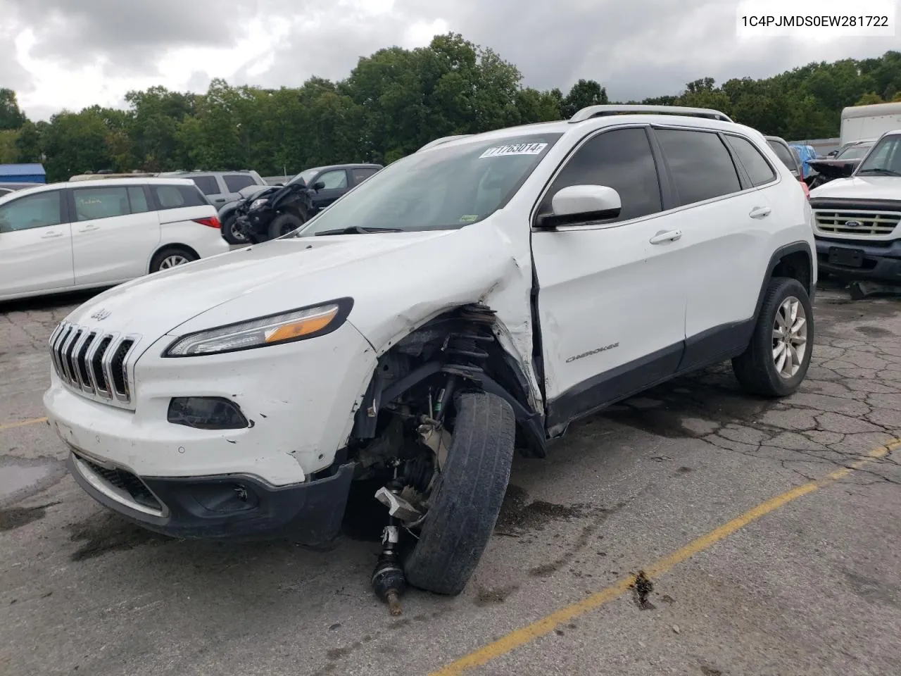 2014 Jeep Cherokee Limited VIN: 1C4PJMDS0EW281722 Lot: 71763014