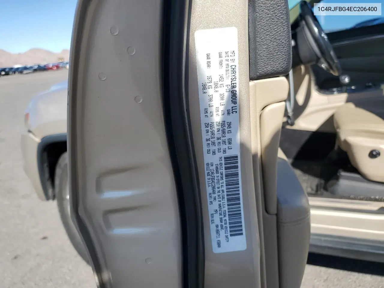 1C4RJFBG4EC206400 2014 Jeep Grand Cherokee Limited