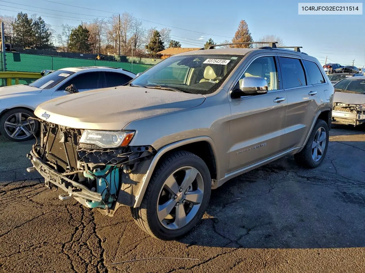 1C4RJFCG2EC211514 2014 Jeep Grand Cherokee Overland