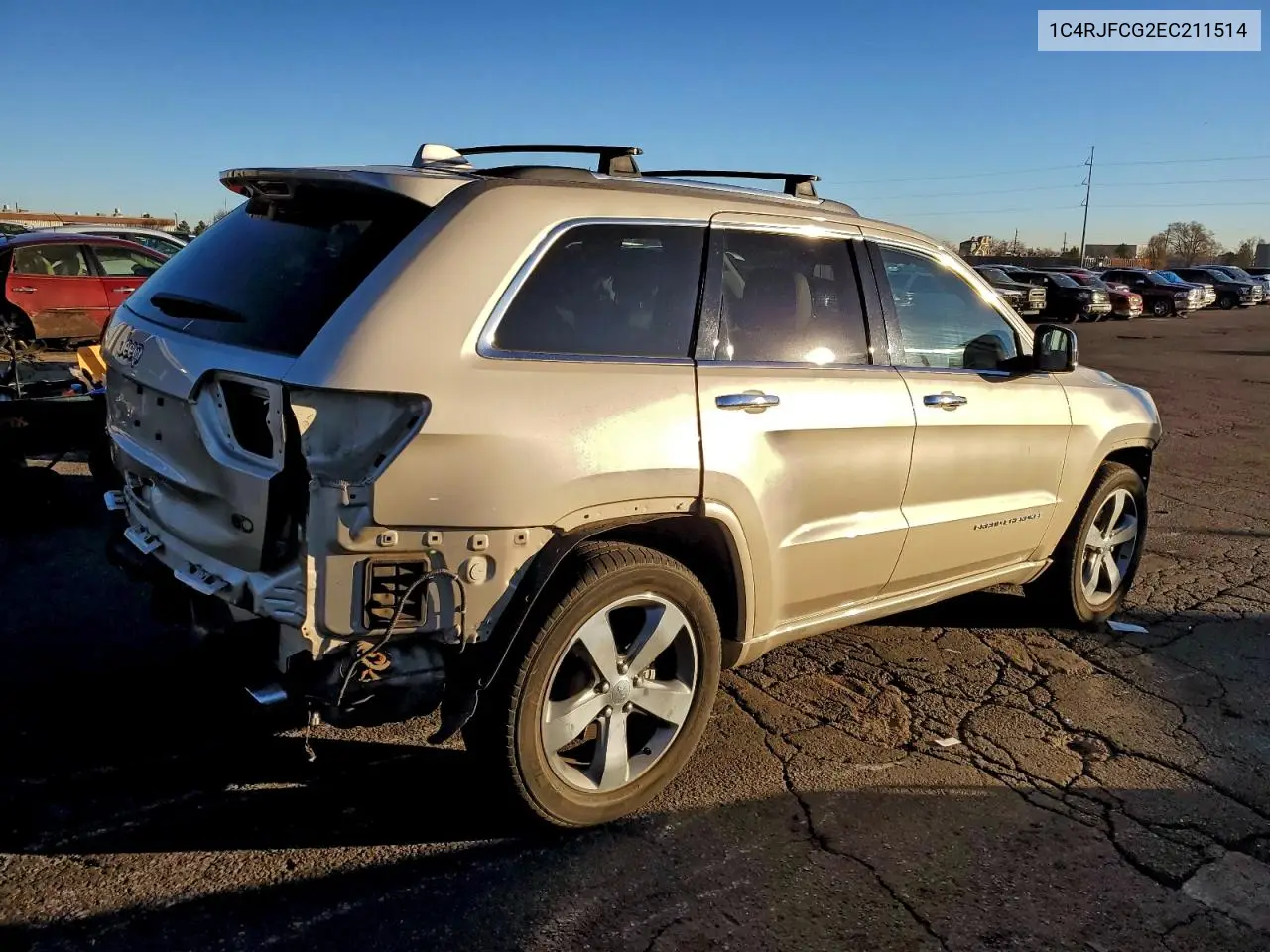 1C4RJFCG2EC211514 2014 Jeep Grand Cherokee Overland