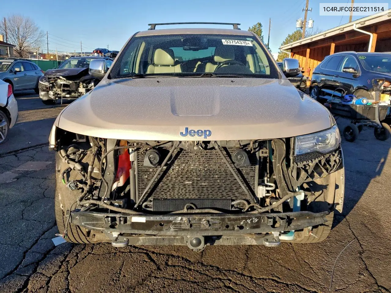 1C4RJFCG2EC211514 2014 Jeep Grand Cherokee Overland