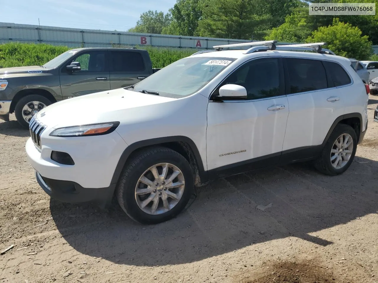 2015 Jeep Cherokee Limited VIN: 1C4PJMDS8FW676068 Lot: 58147514