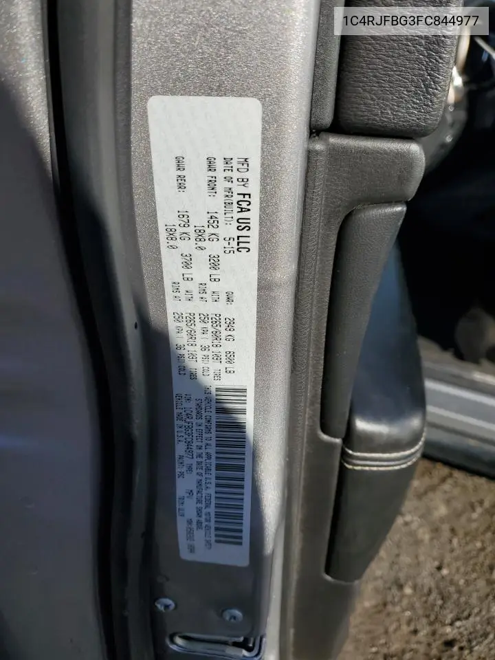 1C4RJFBG3FC844977 2015 Jeep Grand Cherokee Limited
