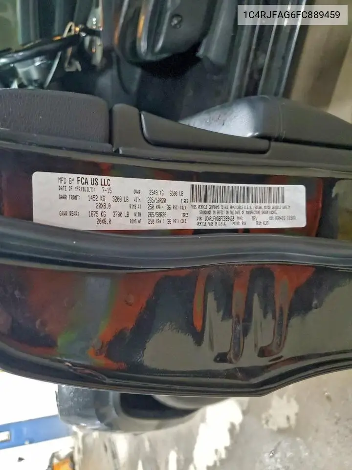 1C4RJFAG6FC889459 2015 Jeep Grand Cherokee Laredo