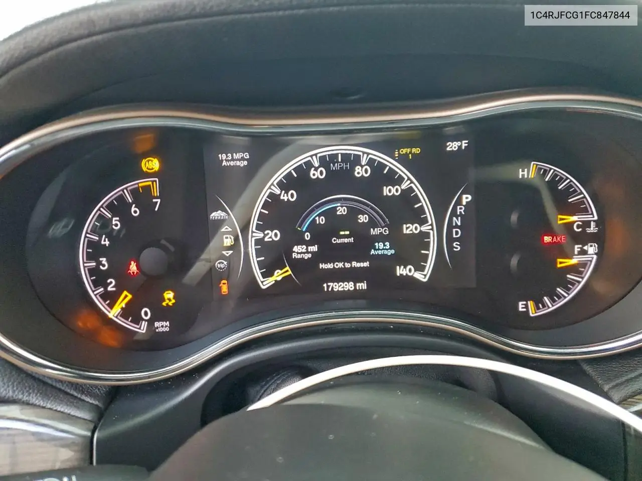 1C4RJFCG1FC847844 2015 Jeep Grand Cherokee Overland
