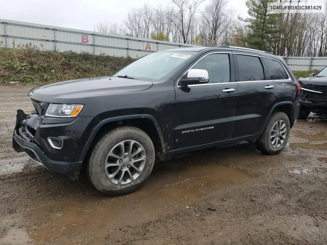 1C4RJFBGXGC381429 2016 Jeep Grand Cherokee Limited