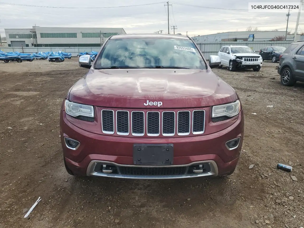 1C4RJFCG4GC417324 2016 Jeep Grand Cherokee Overland