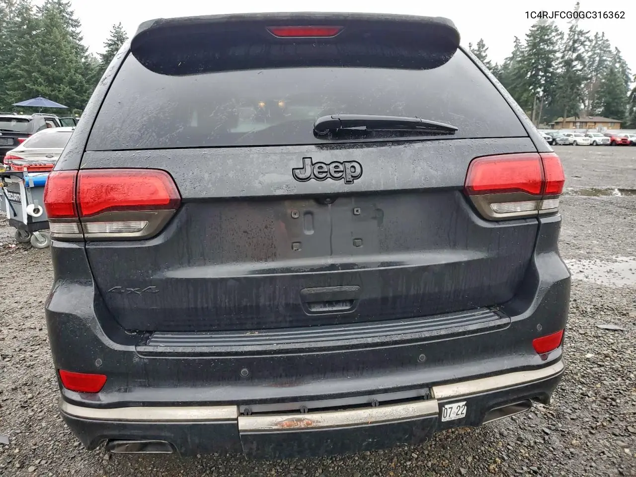 1C4RJFCG0GC316362 2016 Jeep Grand Cherokee Overland