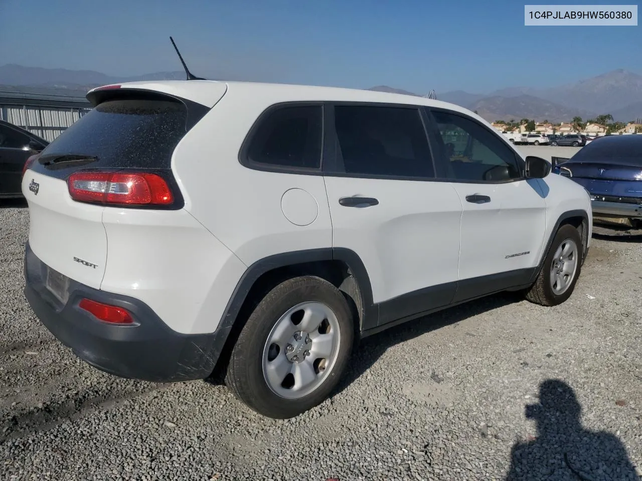 1C4PJLAB9HW560380 2017 Jeep Cherokee Sport