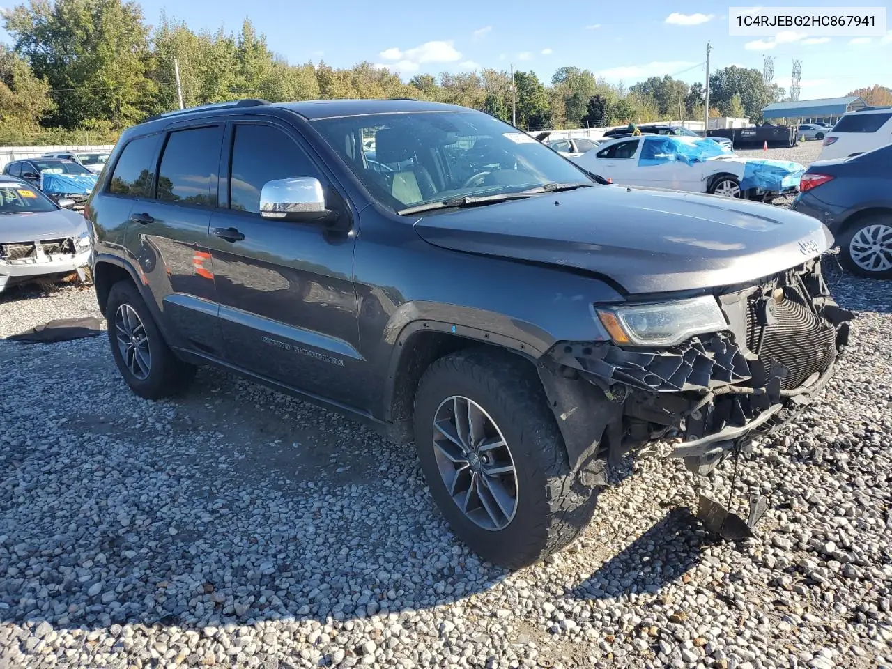 1C4RJEBG2HC867941 2017 Jeep Grand Cherokee Limited