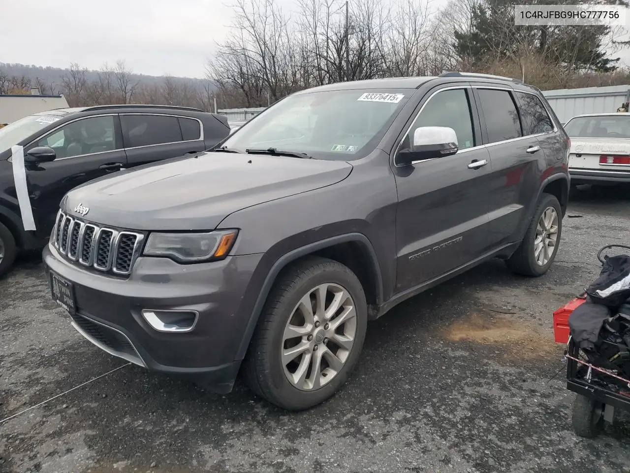 1C4RJFBG9HC777756 2017 Jeep Grand Cherokee Limited