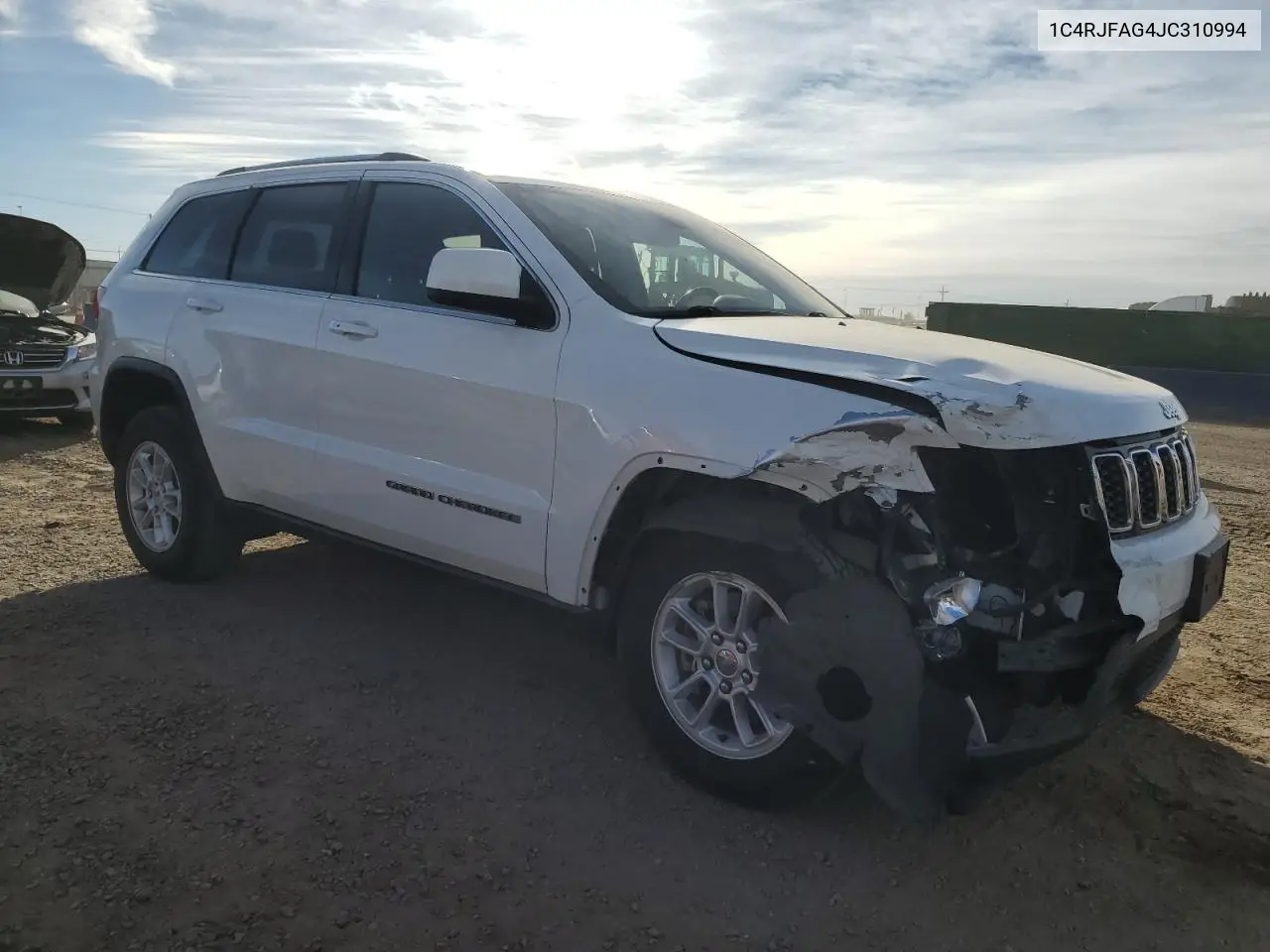 1C4RJFAG4JC310994 2018 Jeep Grand Cherokee Laredo