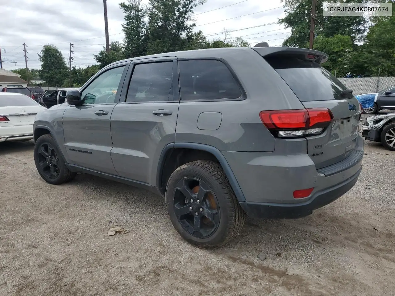 1C4RJFAG4KC807674 2019 Jeep Grand Cherokee Laredo
