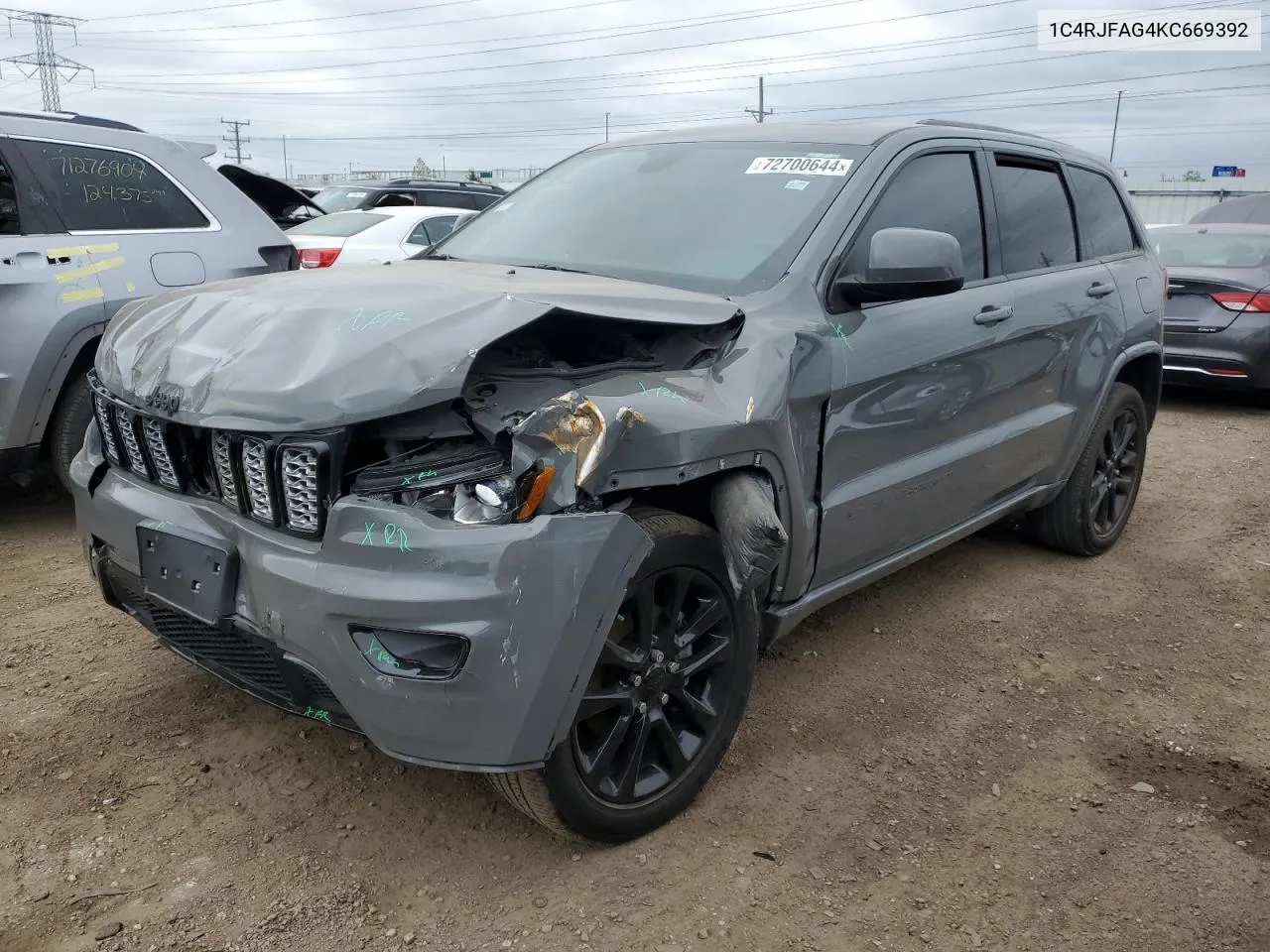 1C4RJFAG4KC669392 2019 Jeep Grand Cherokee Laredo