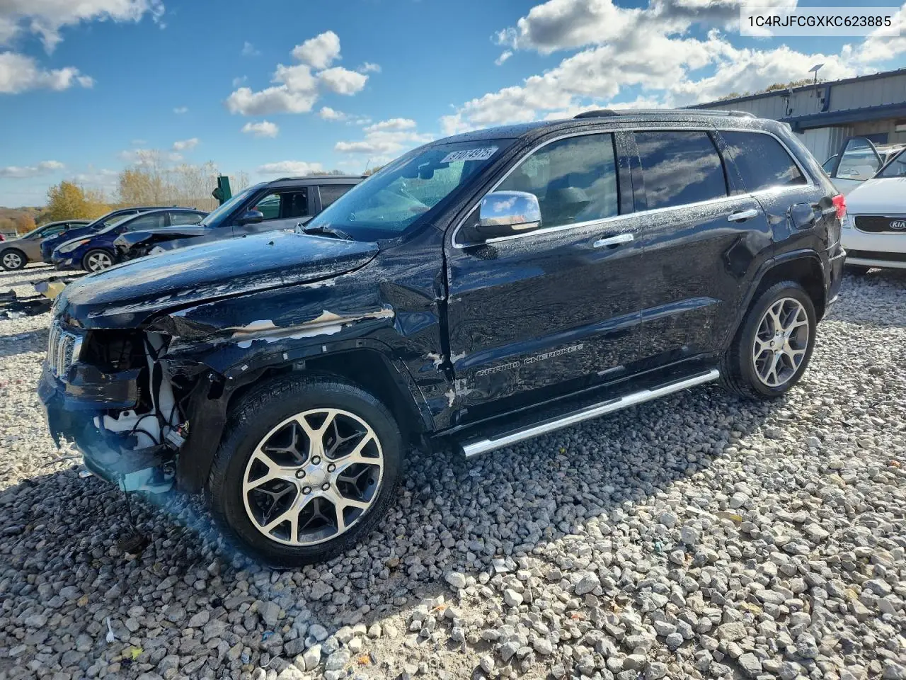1C4RJFCGXKC623885 2019 Jeep Grand Cherokee Overland