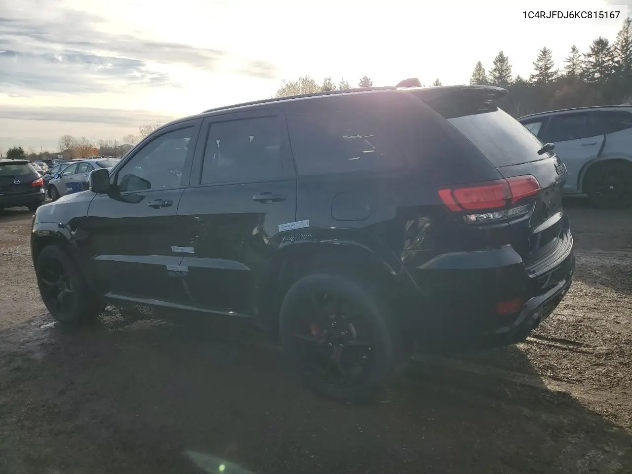1C4RJFDJ6KC815167 2019 Jeep Grand Cherokee Srt-8