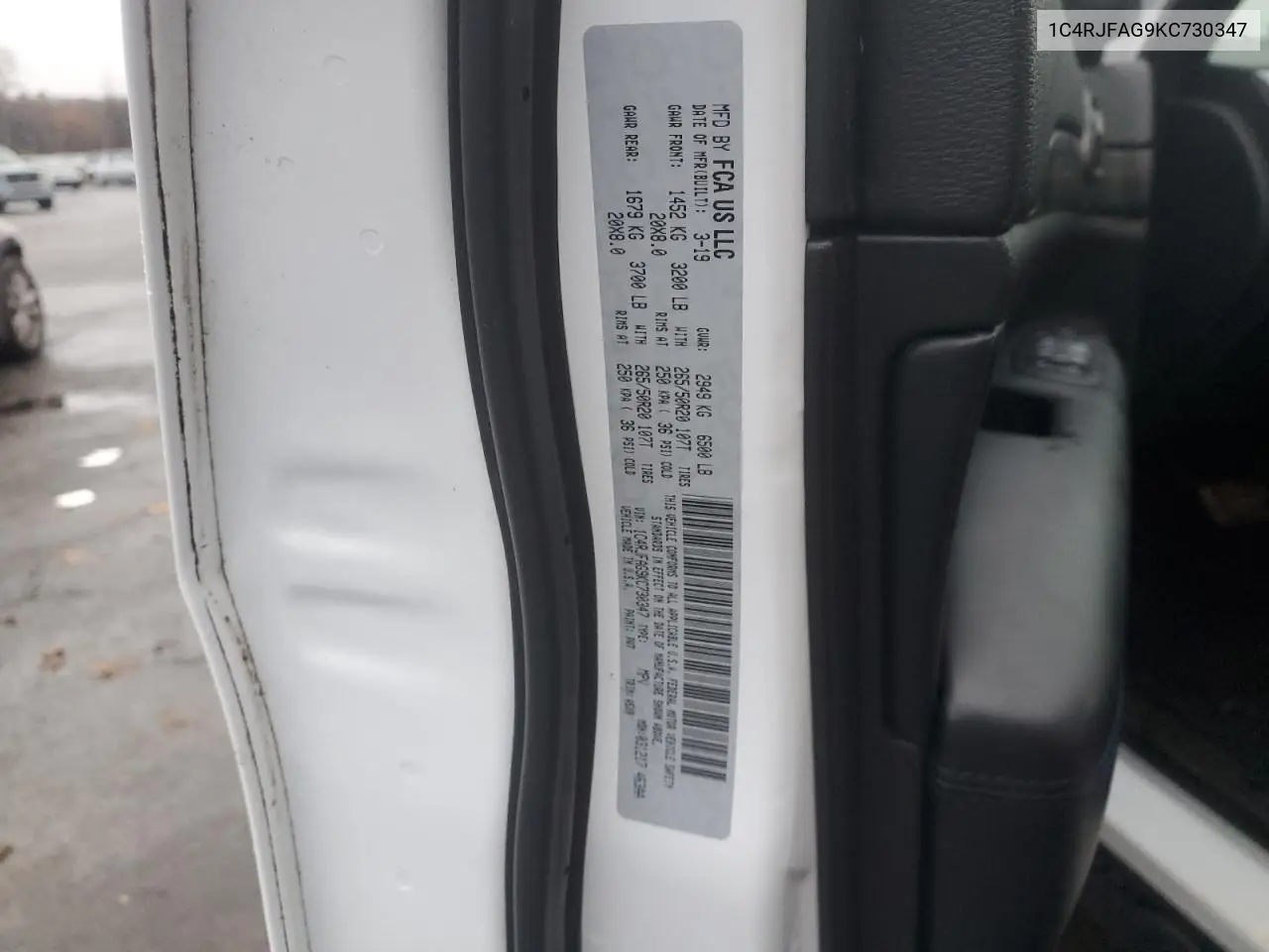 1C4RJFAG9KC730347 2019 Jeep Grand Cherokee Laredo