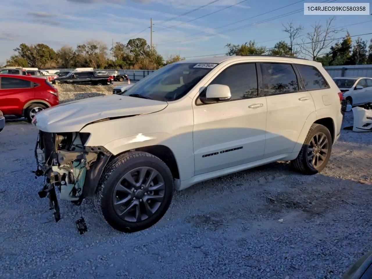 1C4RJECG9KC580358 2019 Jeep Grand Cherokee Overland