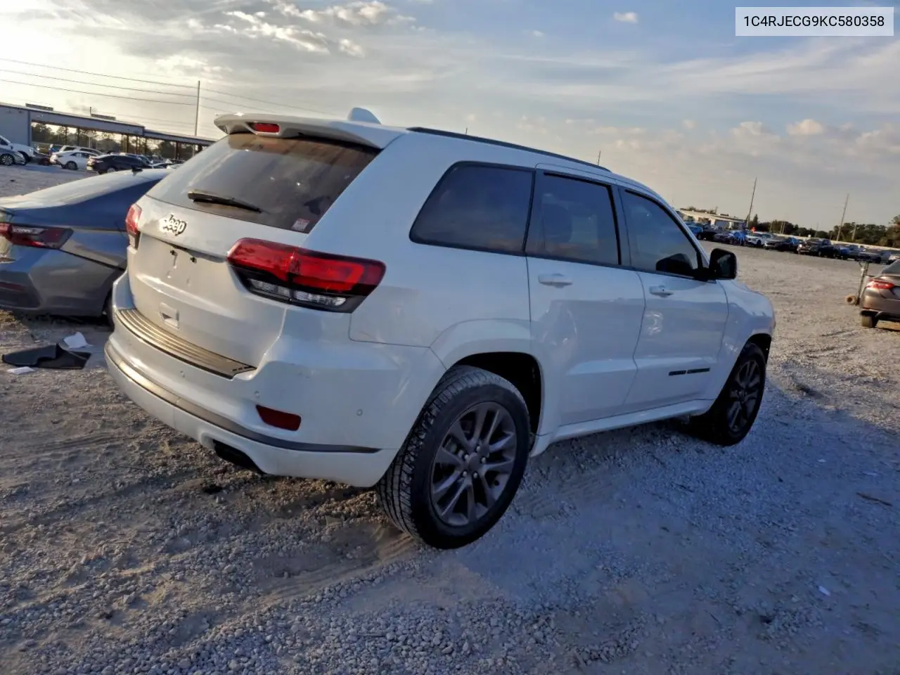 1C4RJECG9KC580358 2019 Jeep Grand Cherokee Overland