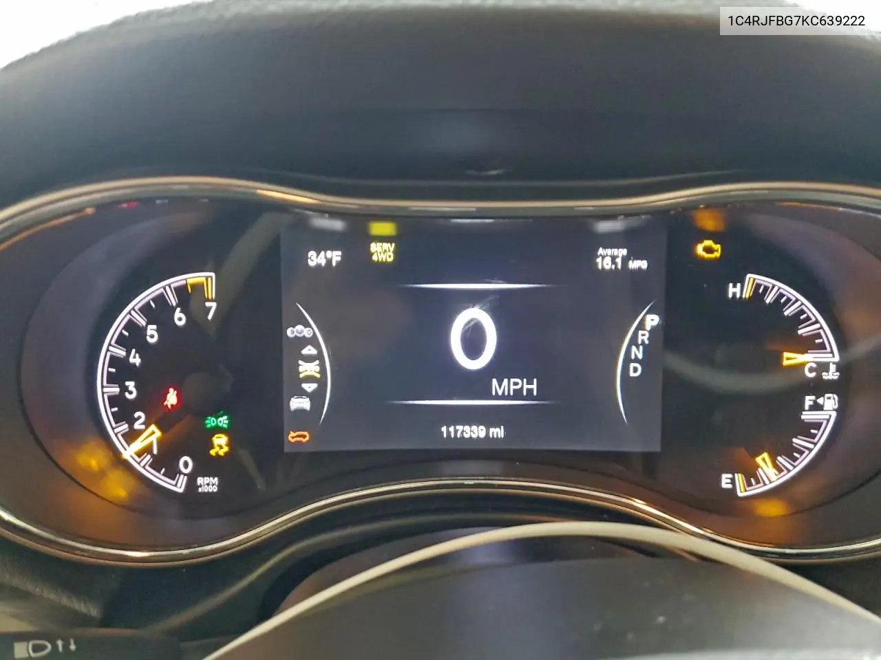 1C4RJFBG7KC639222 2019 Jeep Grand Cherokee Limited
