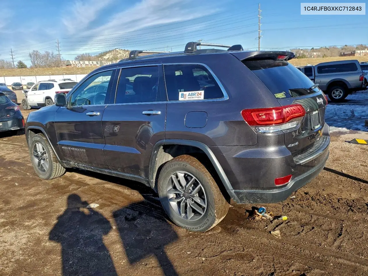 1C4RJFBGXKC712843 2019 Jeep Grand Cherokee Limited