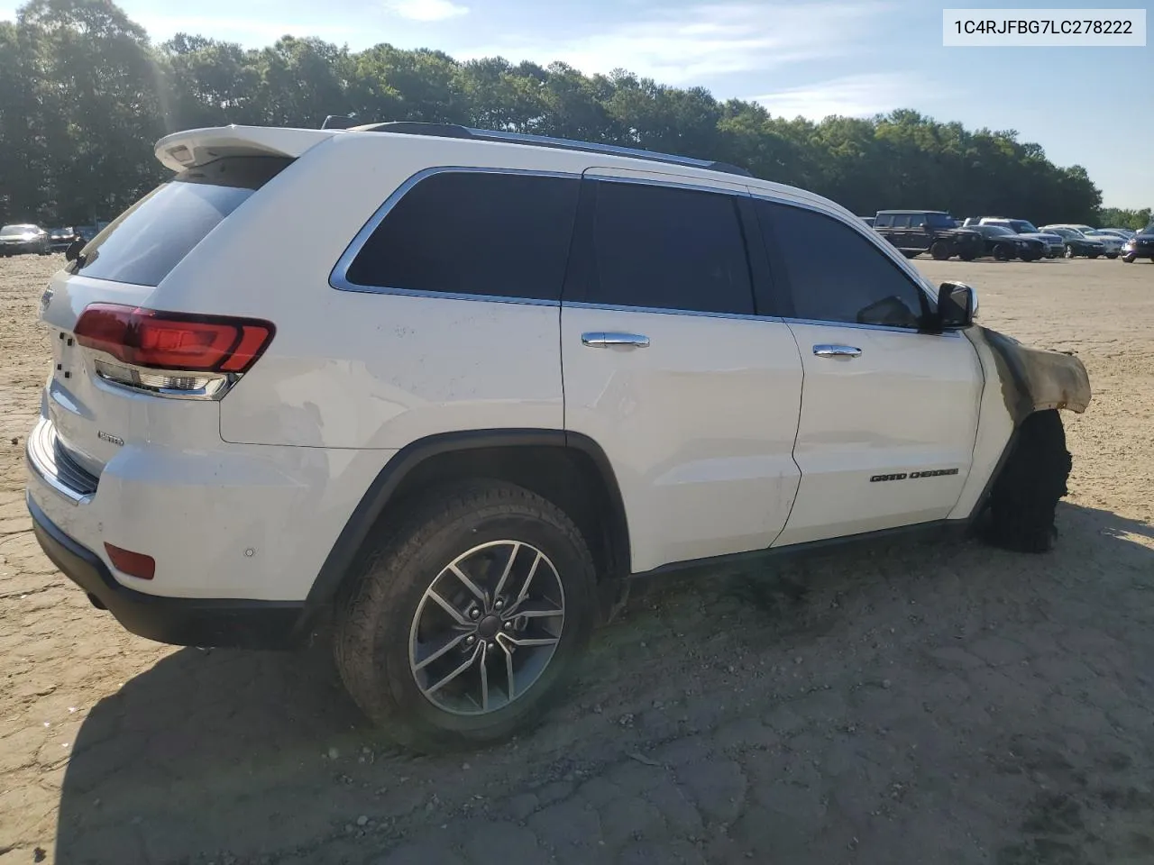 2020 Jeep Grand Cherokee Limited VIN: 1C4RJFBG7LC278222 Lot: 57145964