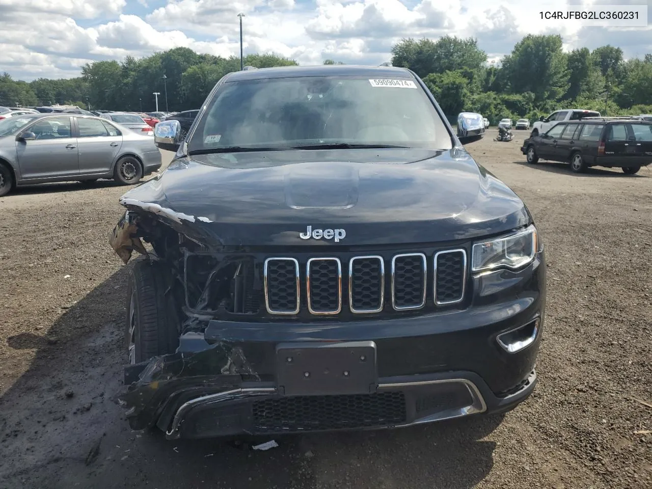 2020 Jeep Grand Cherokee Limited VIN: 1C4RJFBG2LC360231 Lot: 59090474